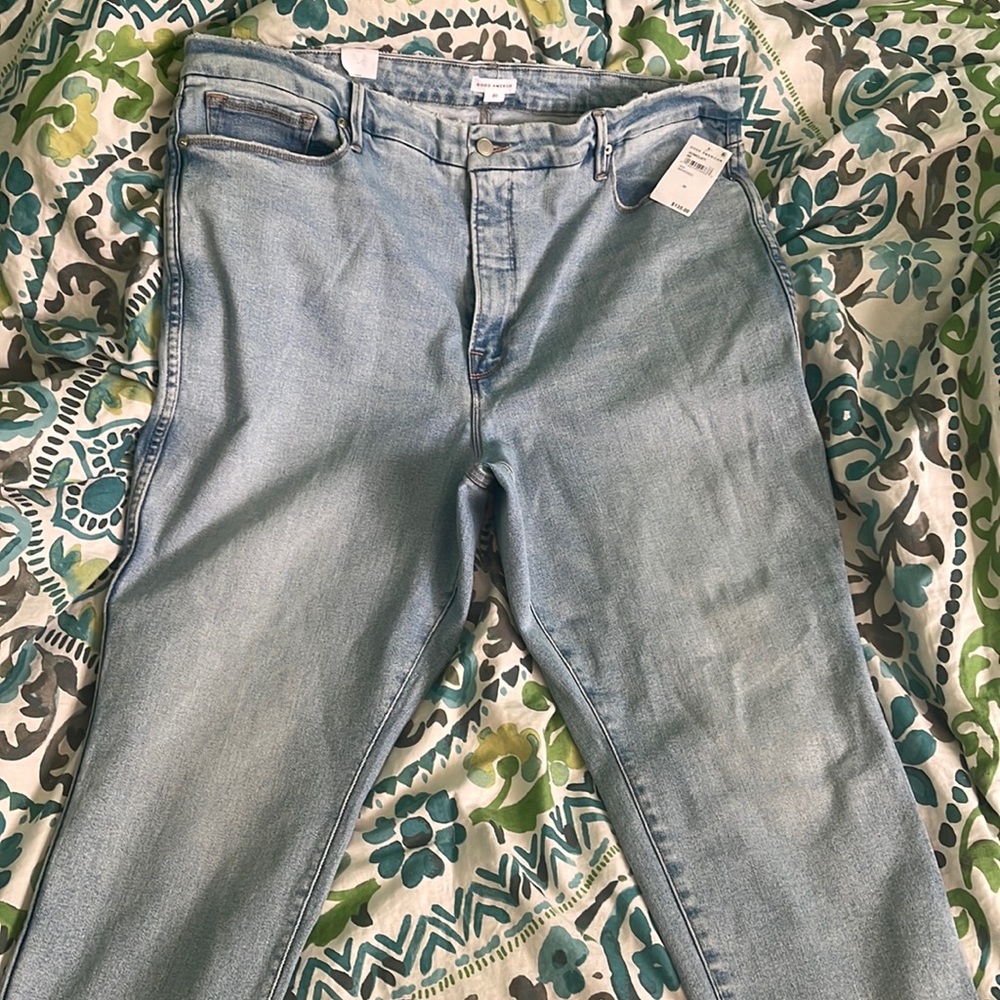 Good American good curve skinny crop jeans